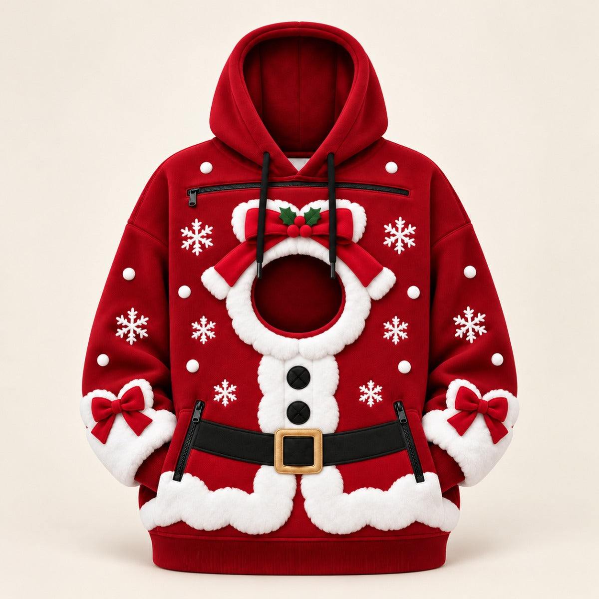Christmas Pet Pouch Hoodie – Santa