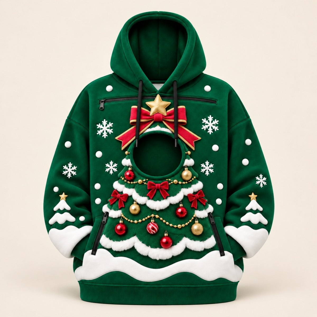 Christmas Pet Pouch Hoodie – Christmas Tree